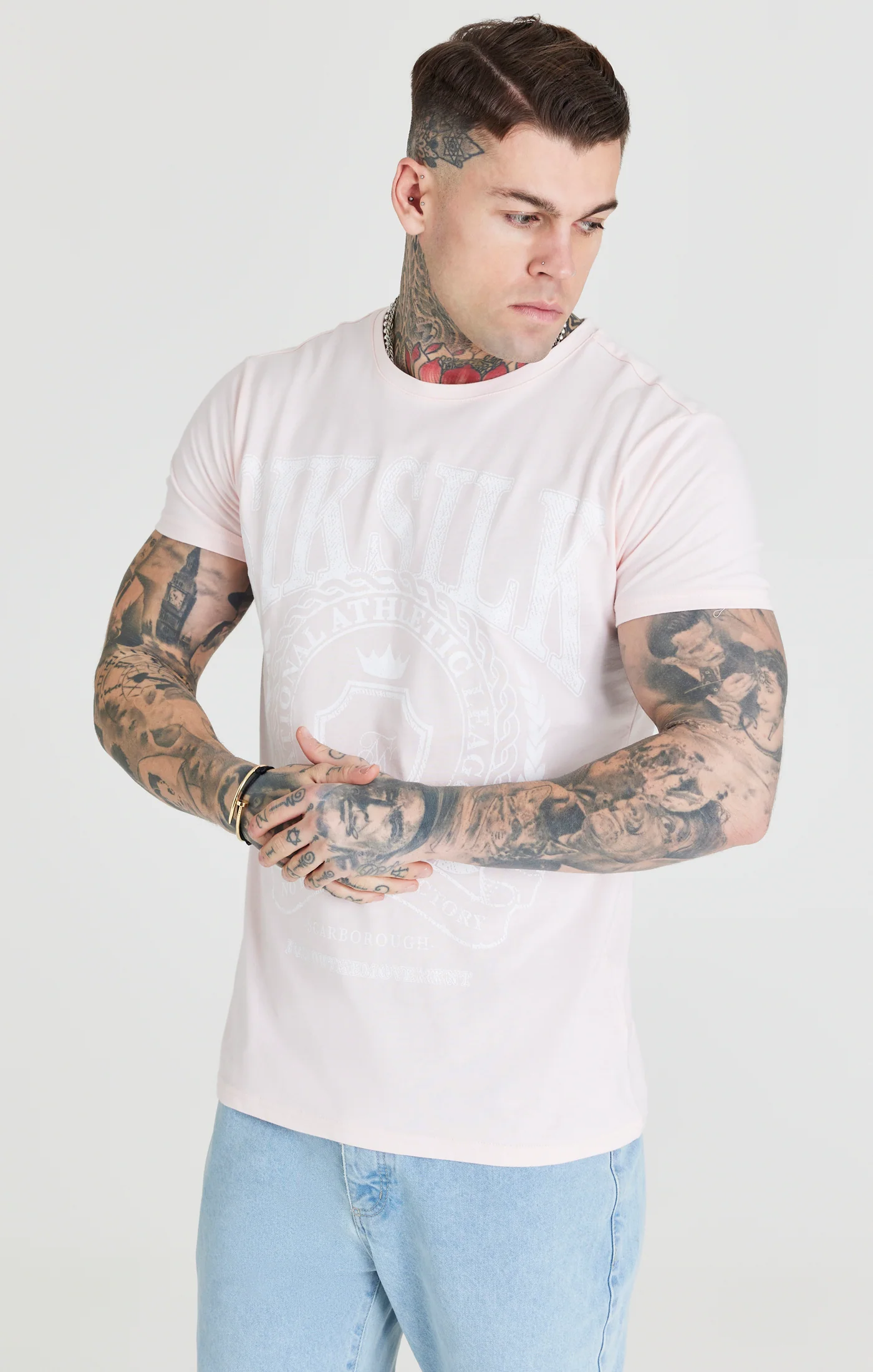 Pink Varsity Boxy Fit T-Shirt