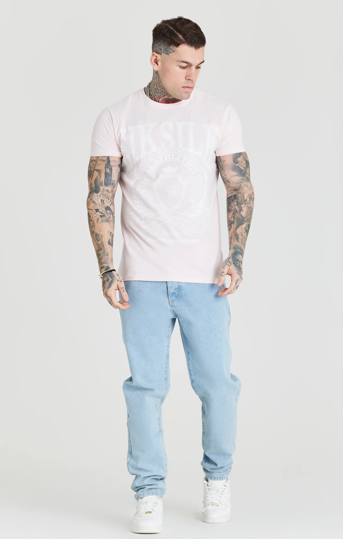Pink Varsity Boxy Fit T-Shirt - Image 3
