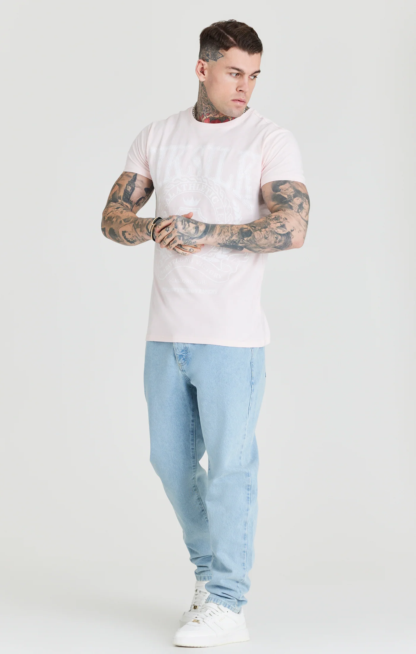 Pink Varsity Boxy Fit T-Shirt - Image 4