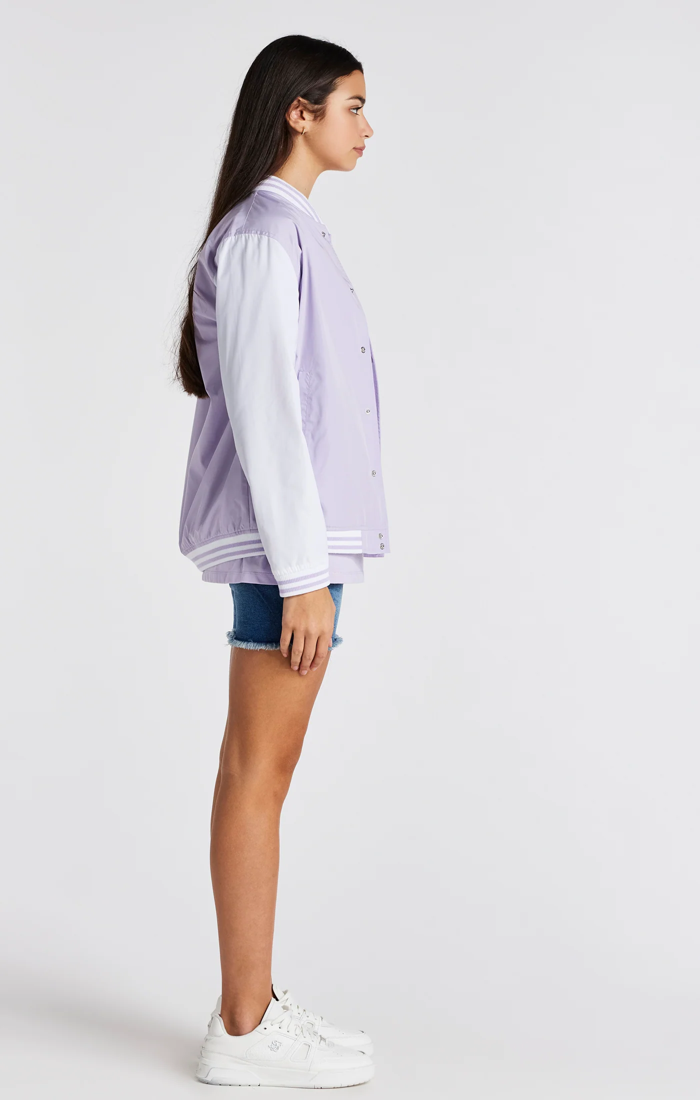 Girls Purple Varsity Jacket - Image 7