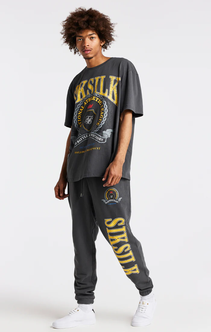 Grey Varsity Jogger - Image 2