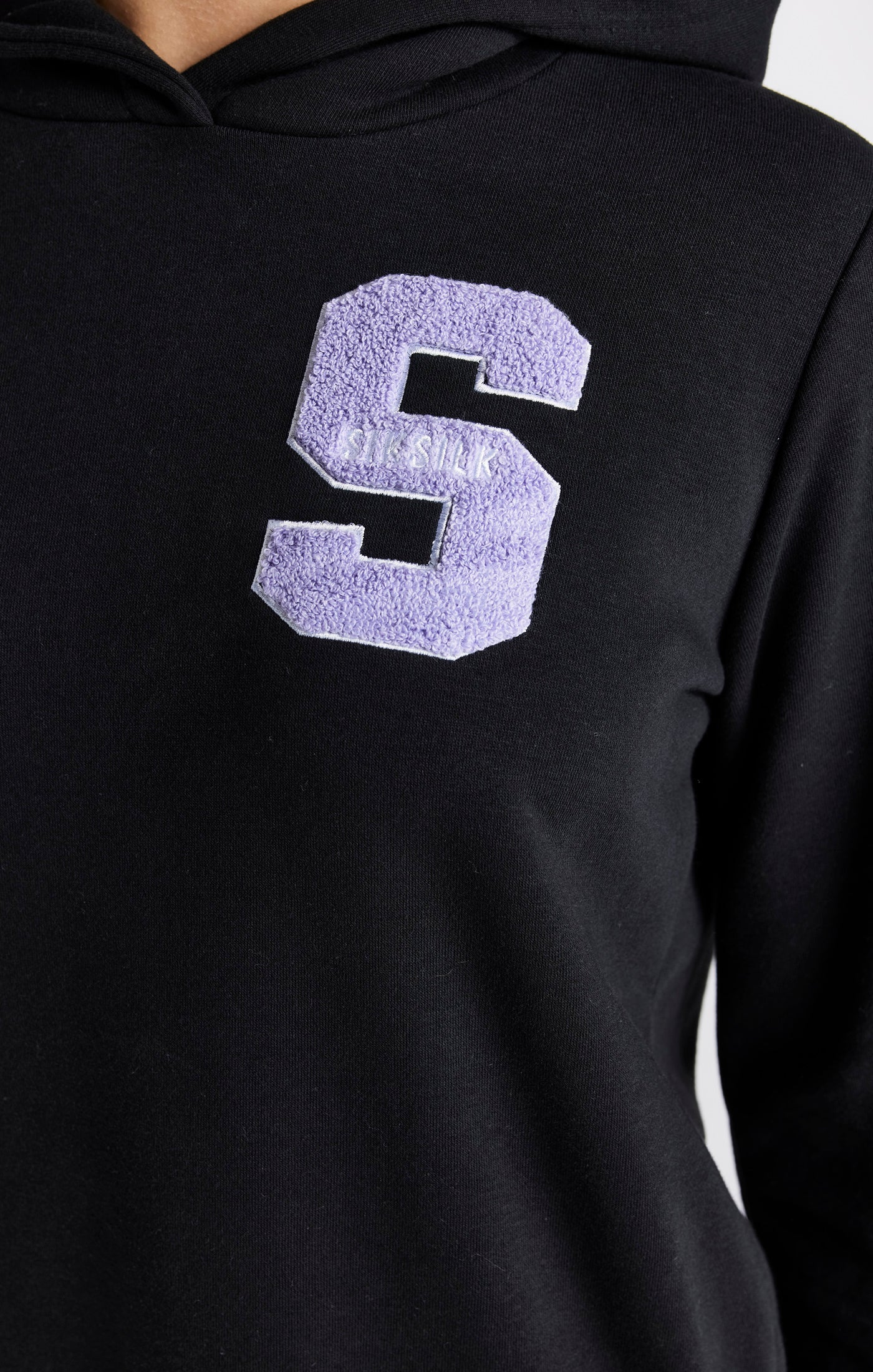 Girls Black Varsity Logo Hoodie Dress - Image 2