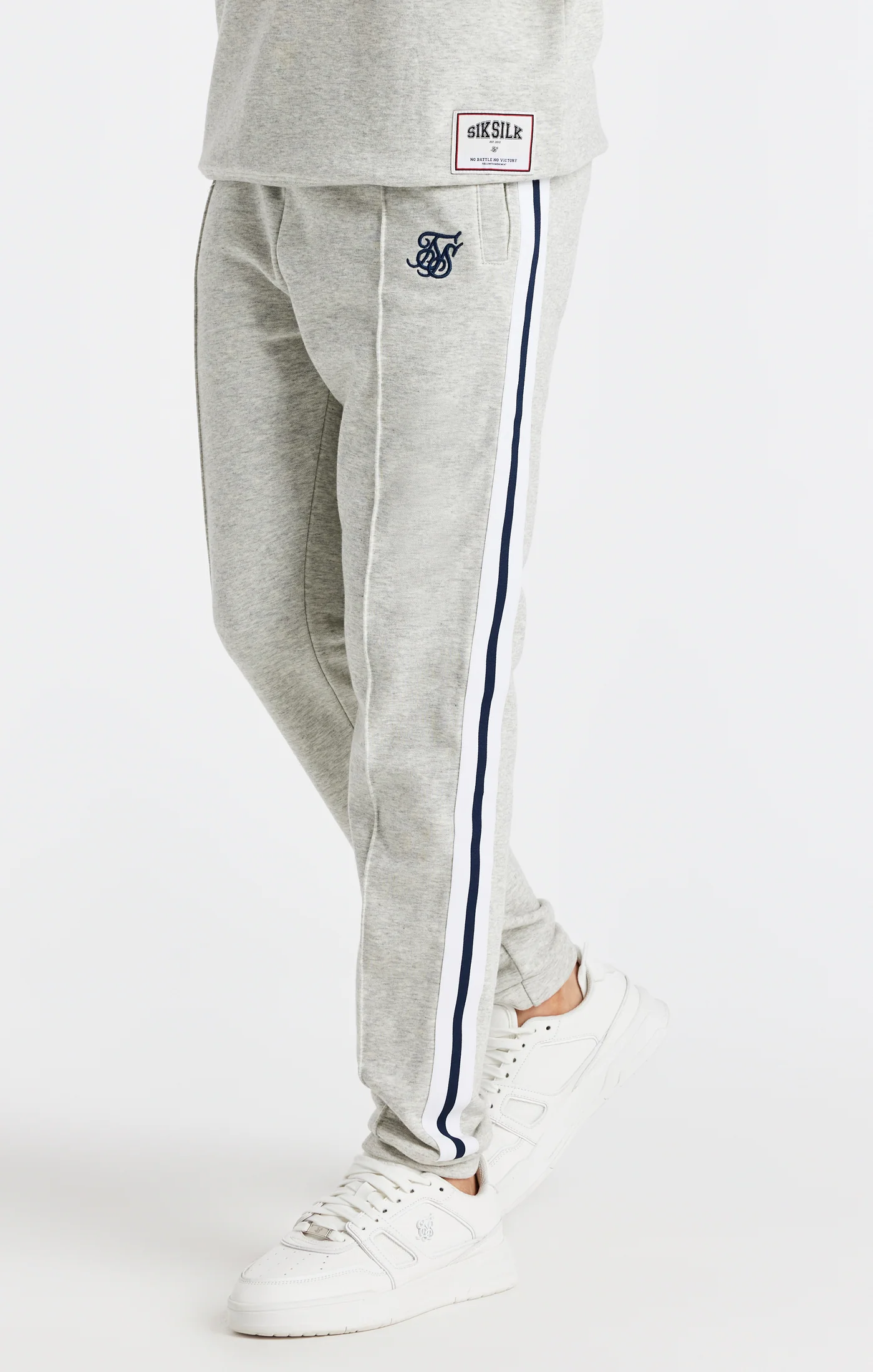 Boys Grey Marl Varsity Loose Fit Track Pant