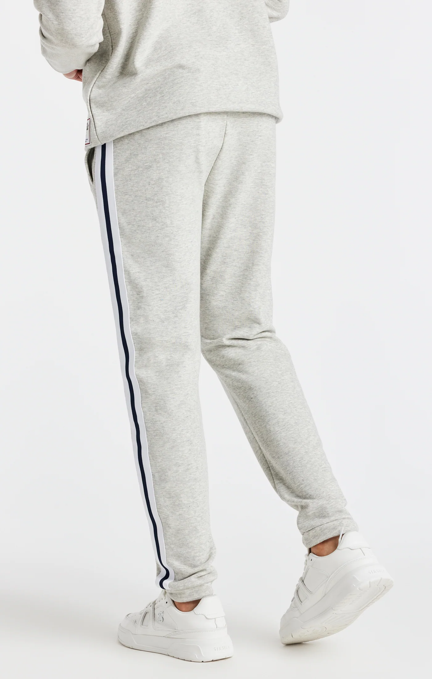 Boys Grey Marl Varsity Loose Fit Track Pant - Image 4