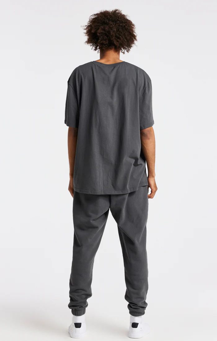 Grey Varsity Print Oversized T-Shirt - Image 6