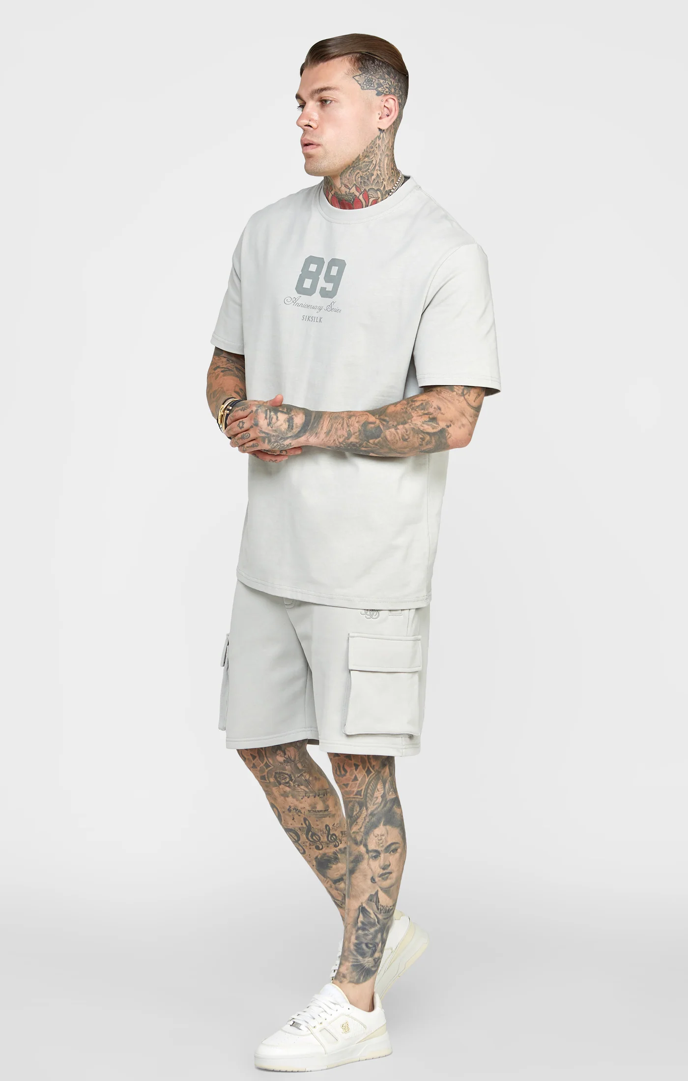 Grey Varsity Oversized T-Shirt - Image 3