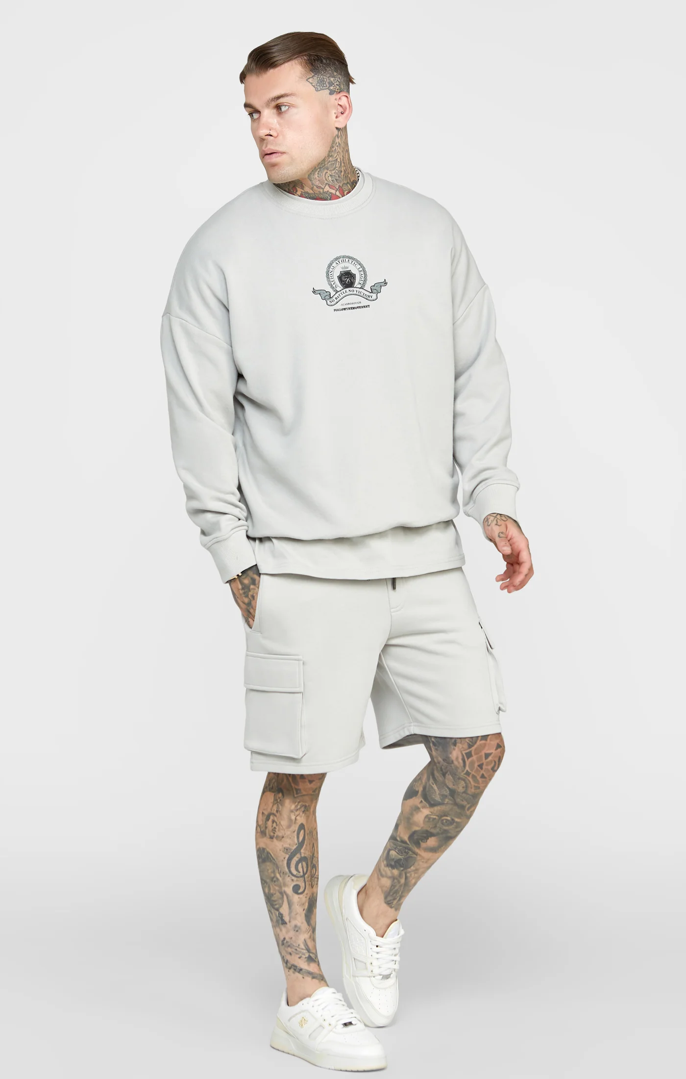 Grey Varsity Sweatshirt - Image 4
