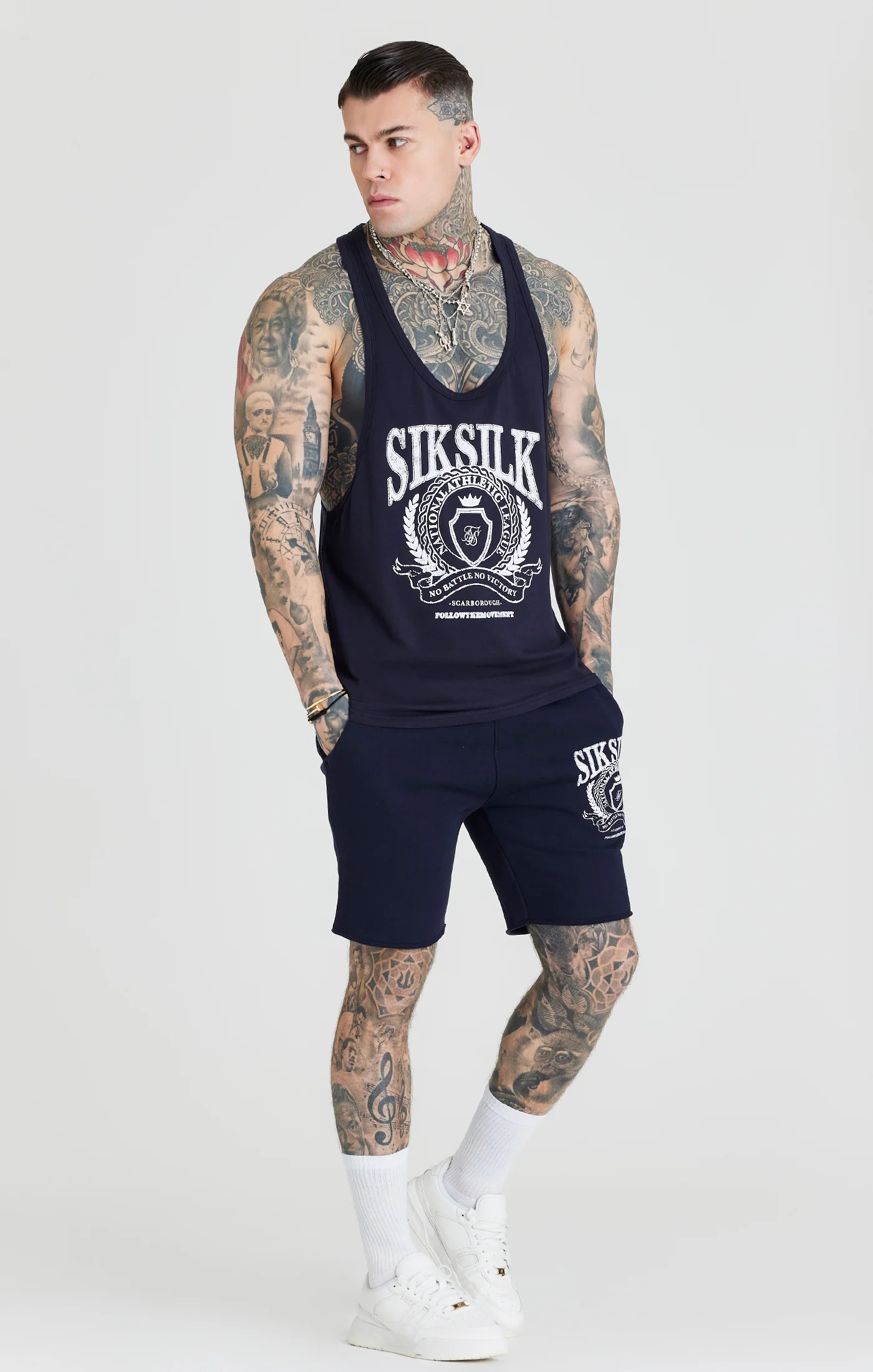 Navy Varsity Racer Vest - Image 3