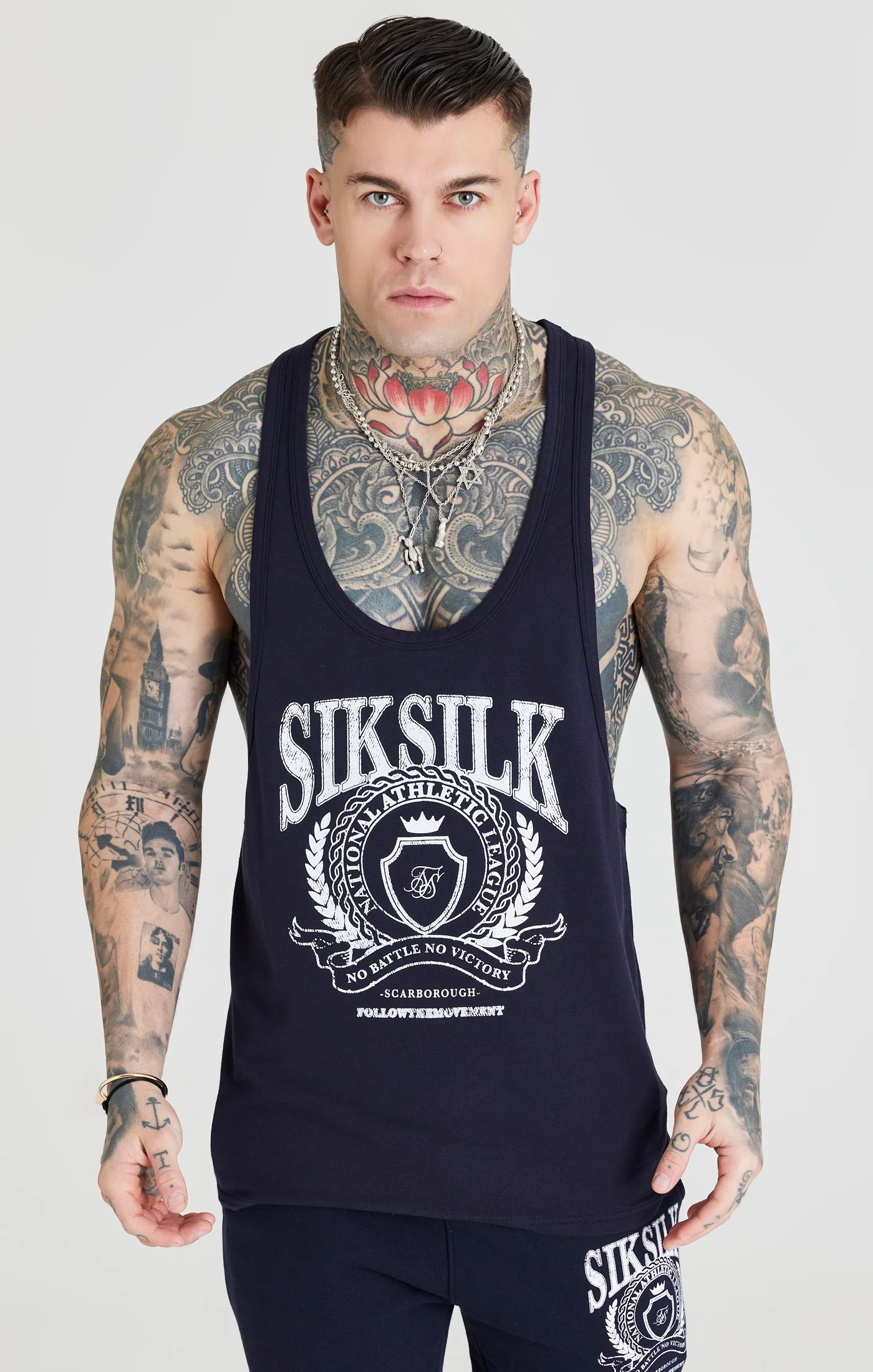 Navy Varsity Racer Vest - Image 5