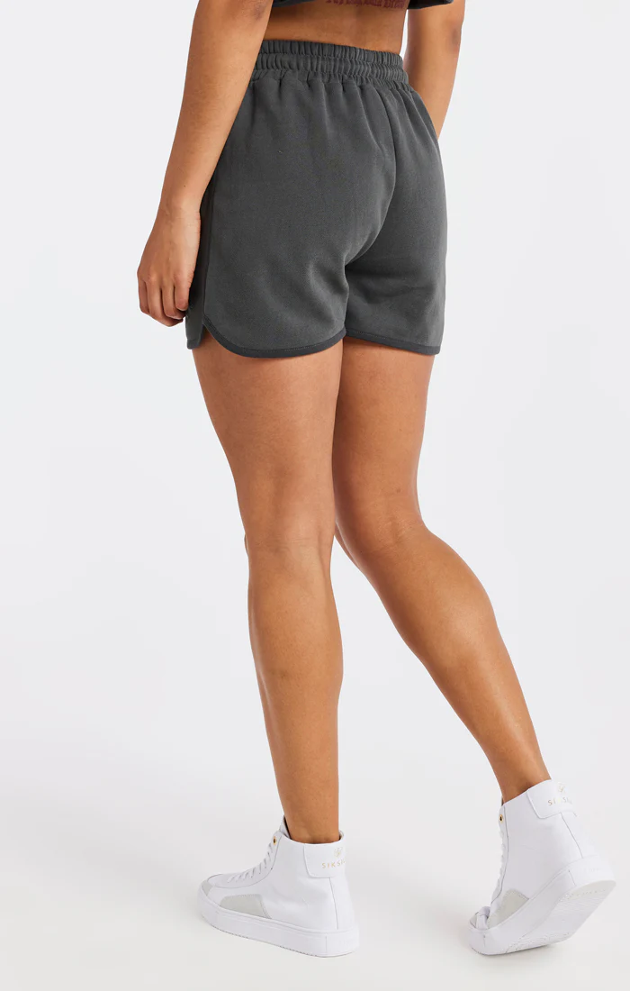 SikSilk Varsity Runner Shorts  - Washed Grey - Image 3