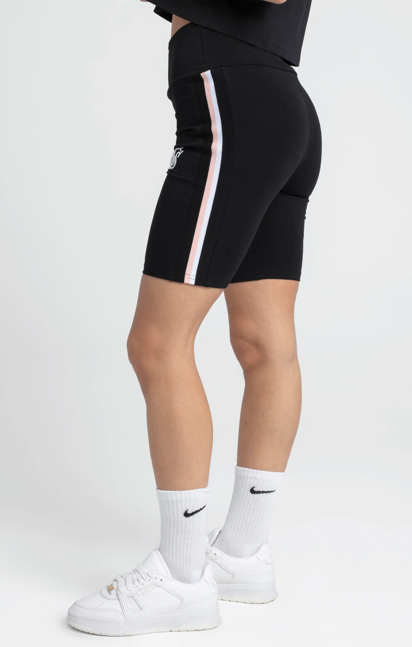 Black Varsity Tape Cycle Short - Image 3