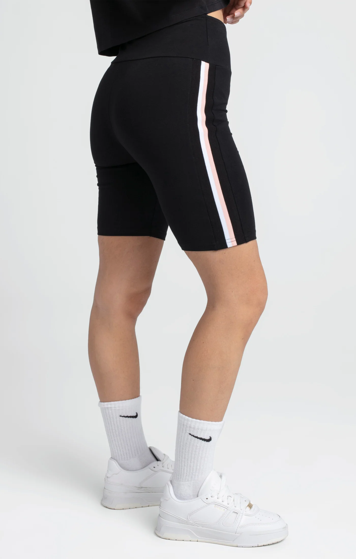 Black Varsity Tape Cycle Short - Image 6