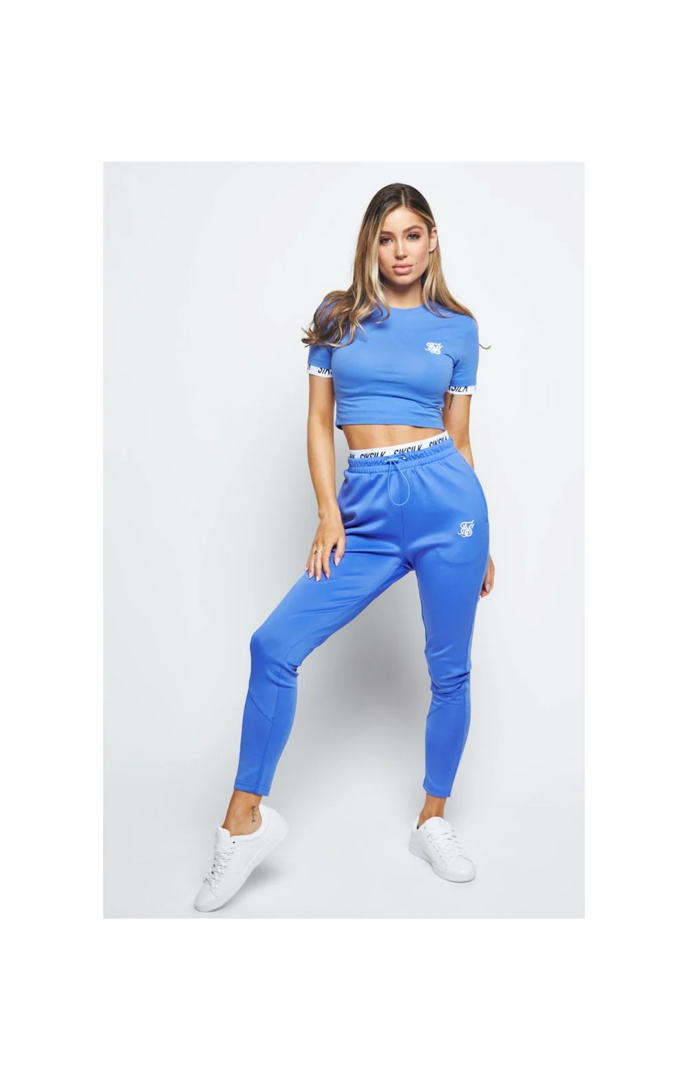 SikSilk Velocity Crop Tee - Blue - Image 5