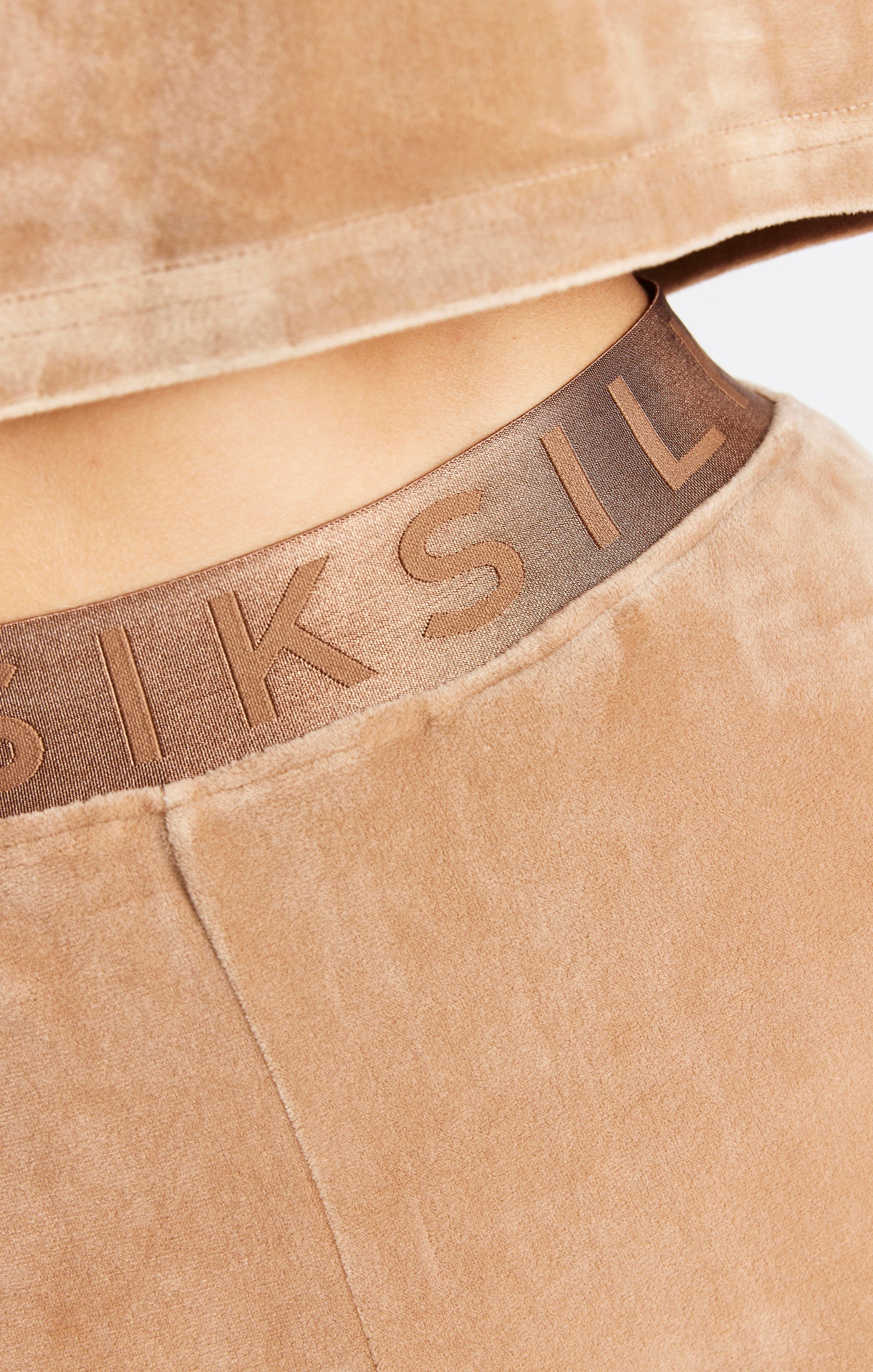 Gold Velour Cropped T-Shirt - Image 2