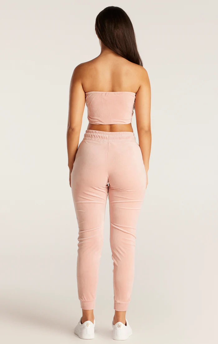 SikSilk Velour Embroidered Bandeau - Pink - Image 6
