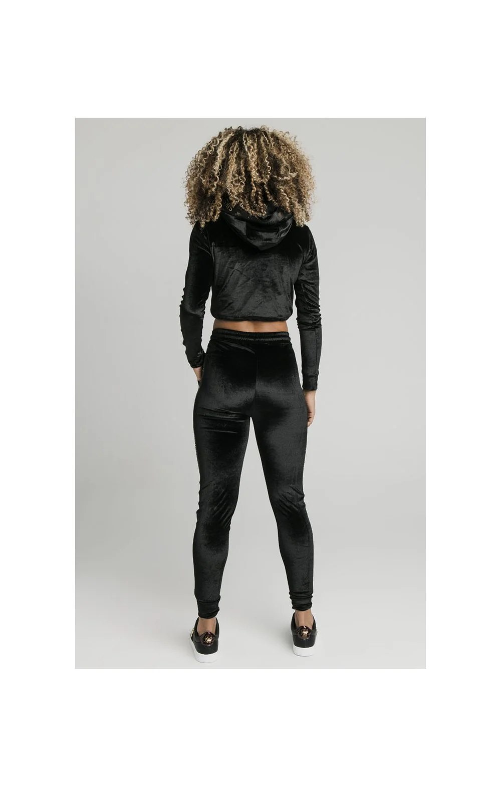 SikSilk Velour Hoodie – Black & Gold - Image 5