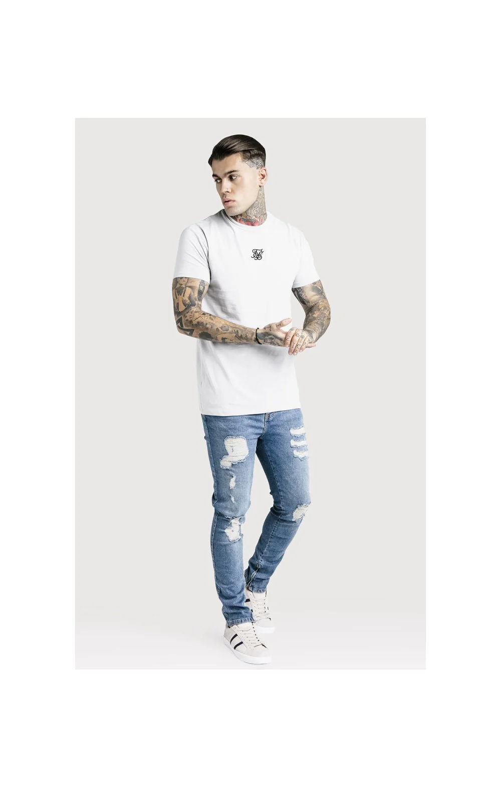 SikSilk Vintage Denim - Blue - Image 8