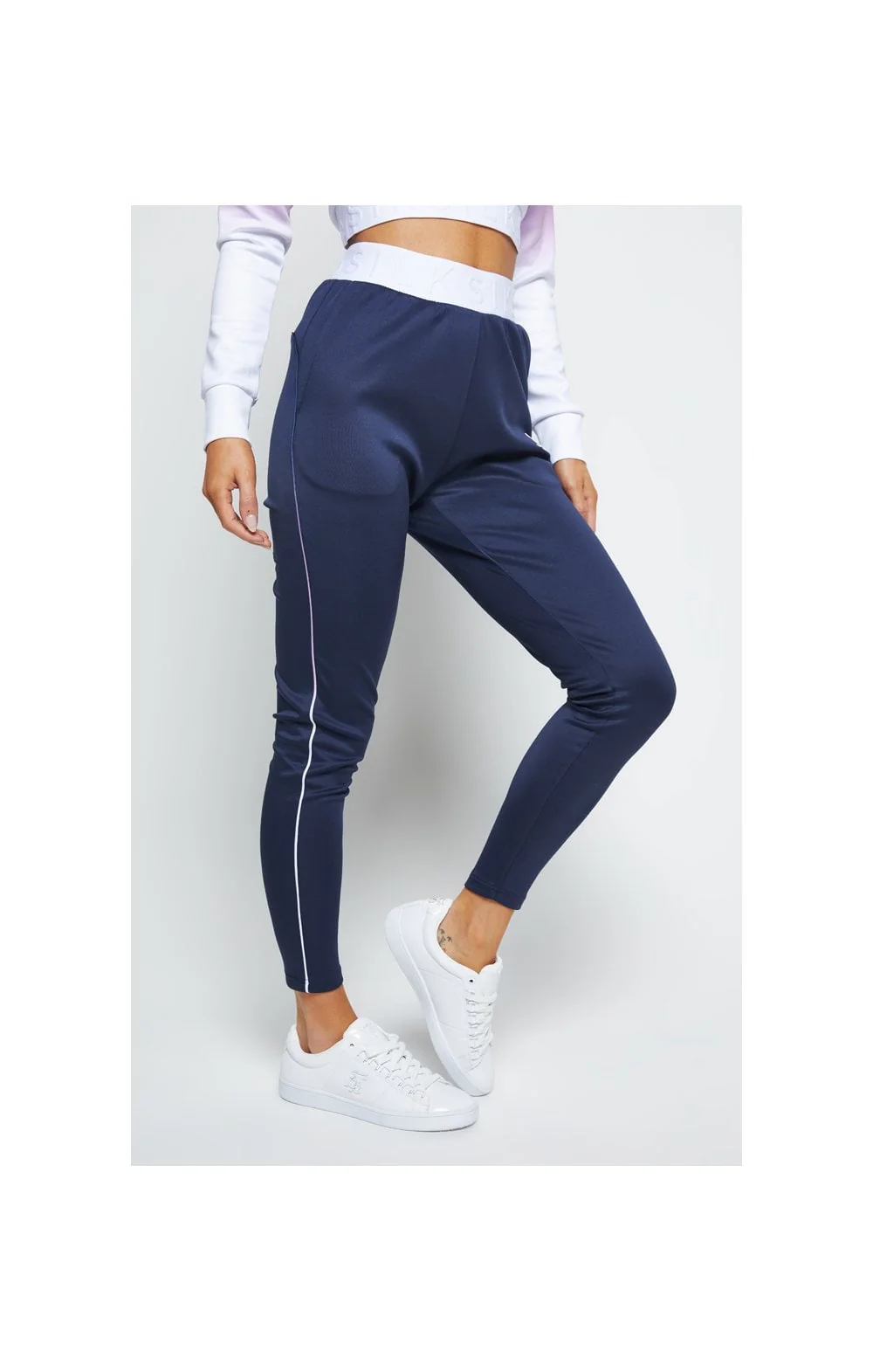 SikSilk Violet Fade Track Pants - Navy - Image 3