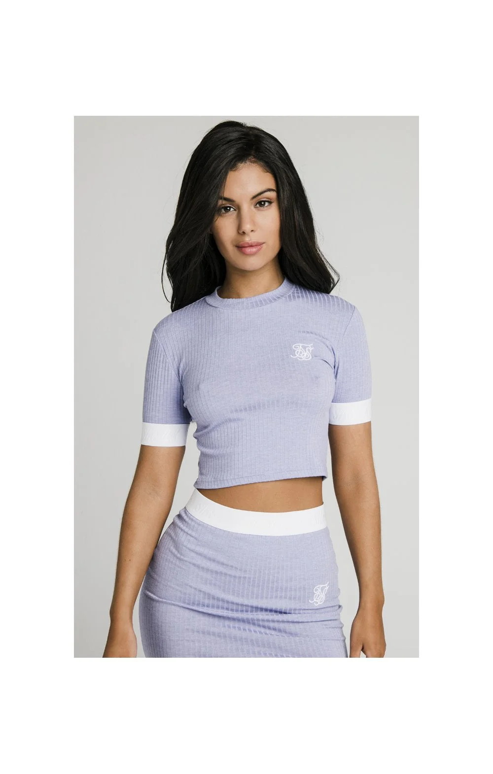 SikSilk Violet Rib Tech Tee - Violet