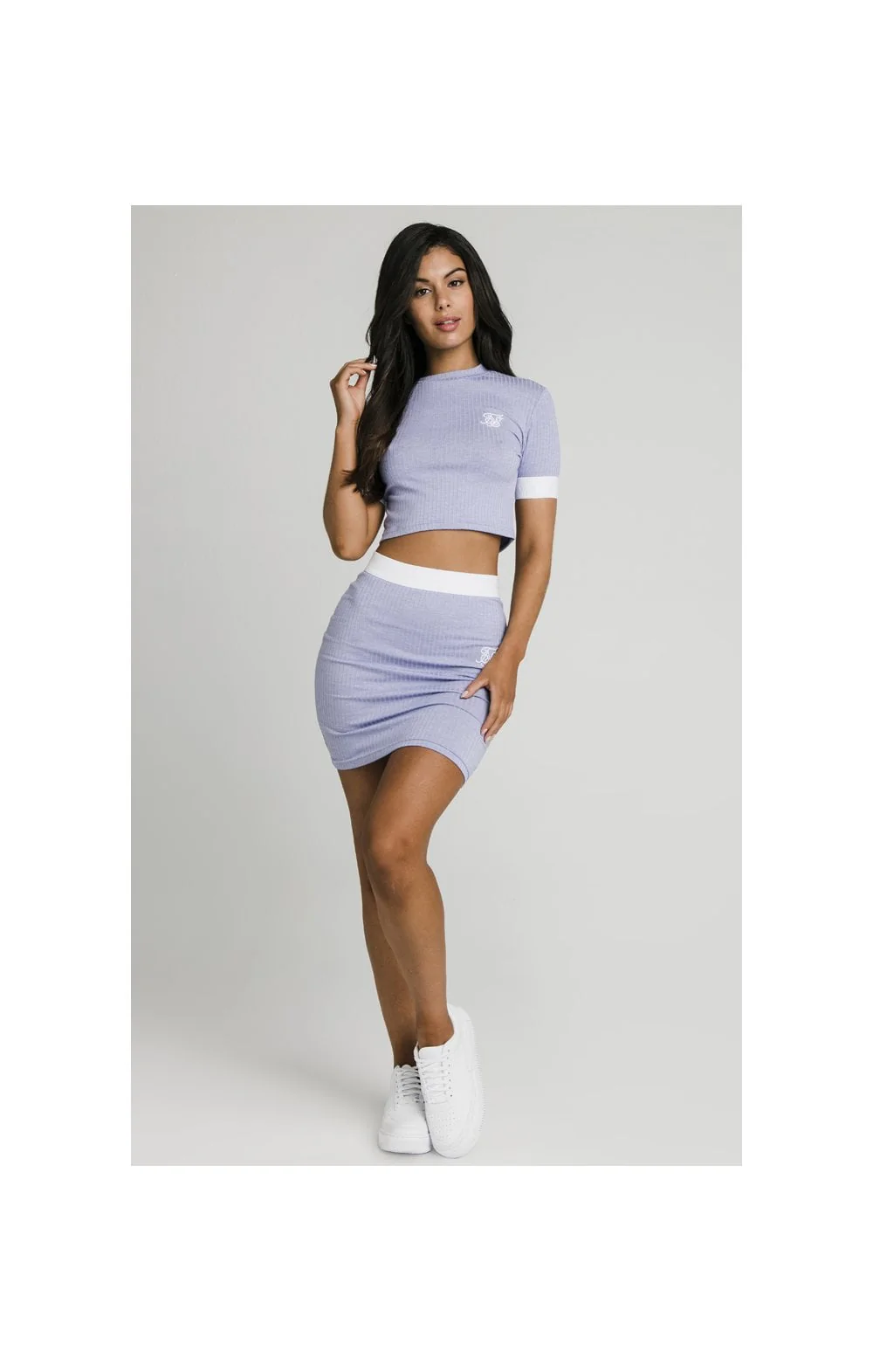 SikSilk Violet Rib Tech Tee - Violet - Image 3