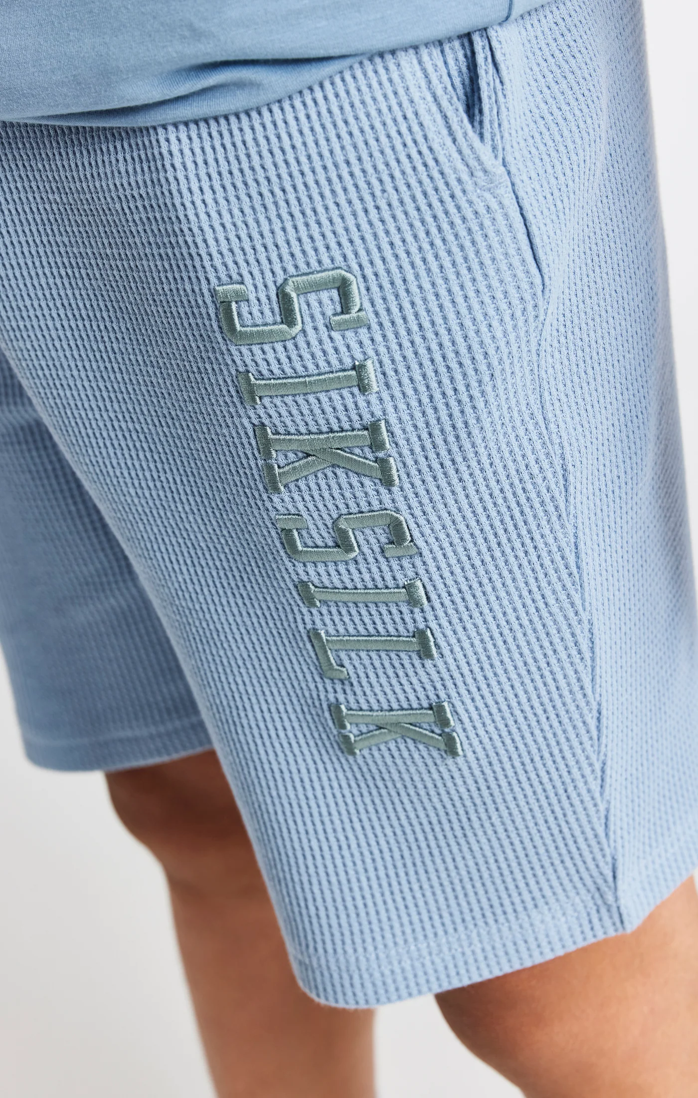 Boys Grey Waffle Short - Image 6