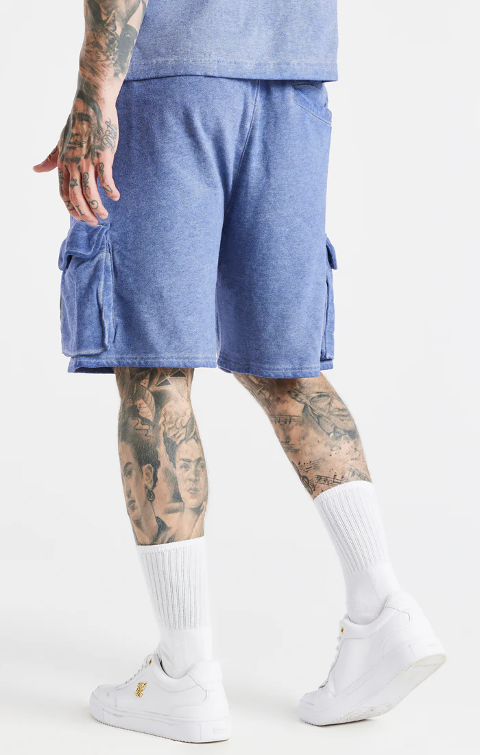 Blue Washed Cargo Short - Image 3