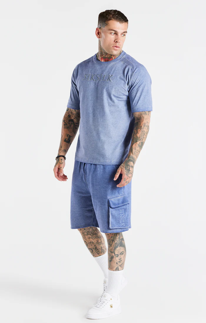 Blue Washed Cargo Short - Image 4