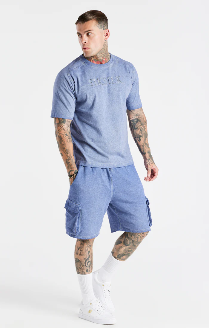 Blue Washed Cargo Short - Image 5