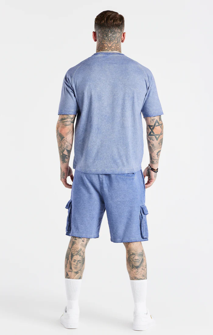 Blue Washed Cargo Short - Image 6