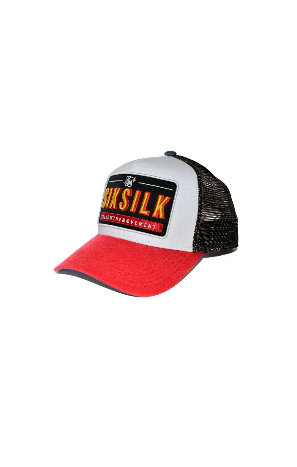 SikSilk Washed Cotton Mesh Trucker – White