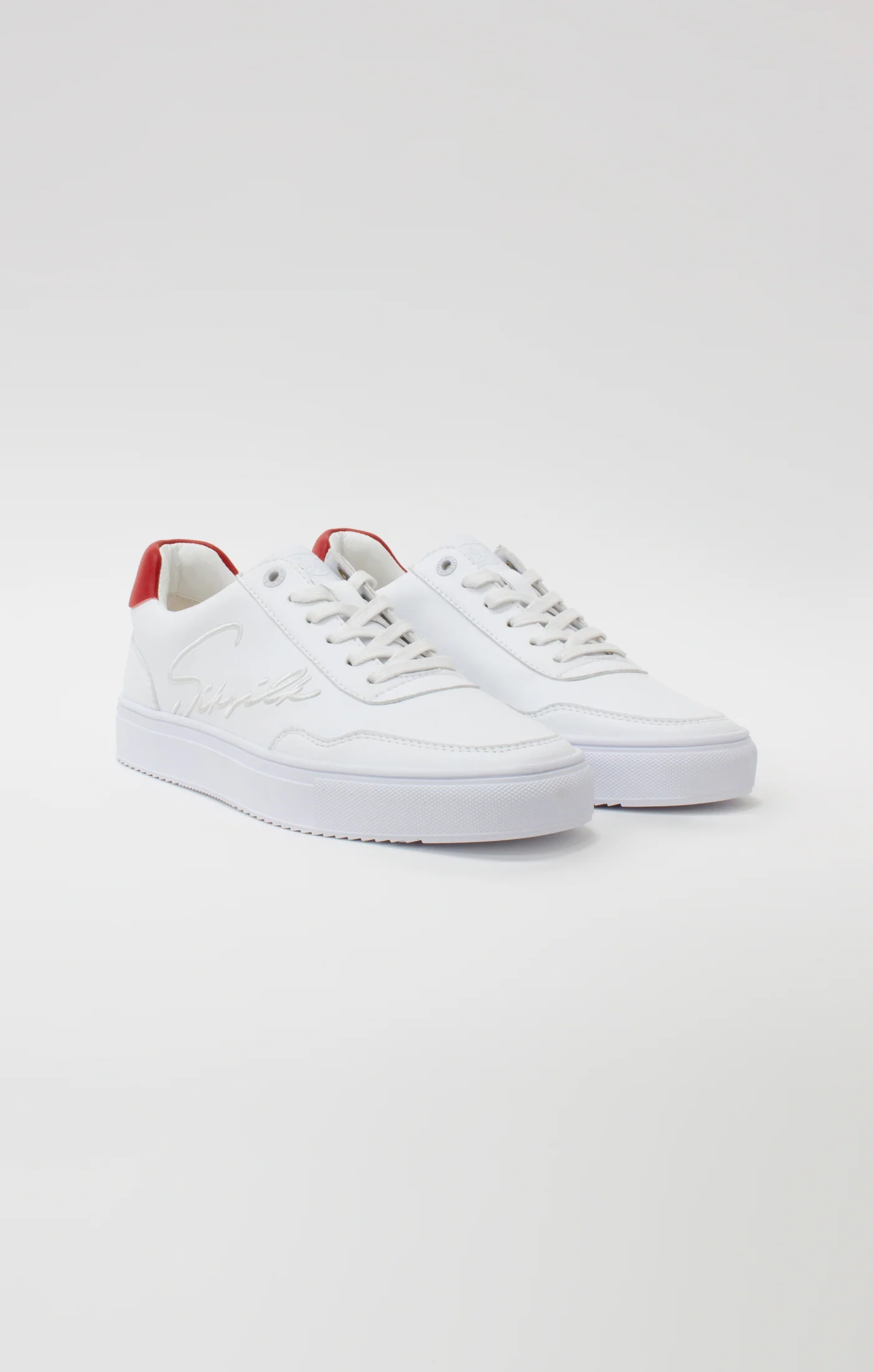 White Low-Top Trainer - Image 4