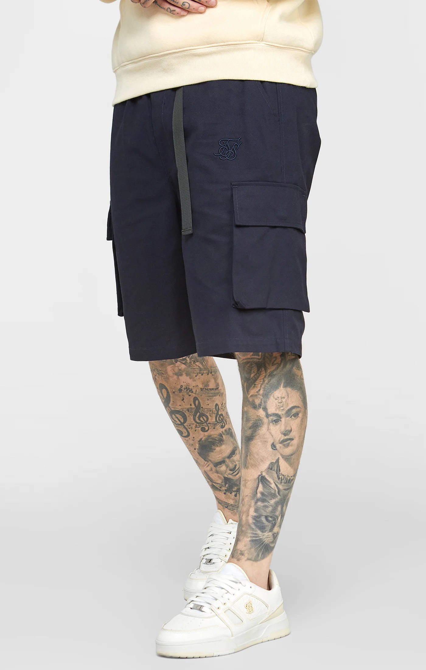 Navy Woven Cargo Short