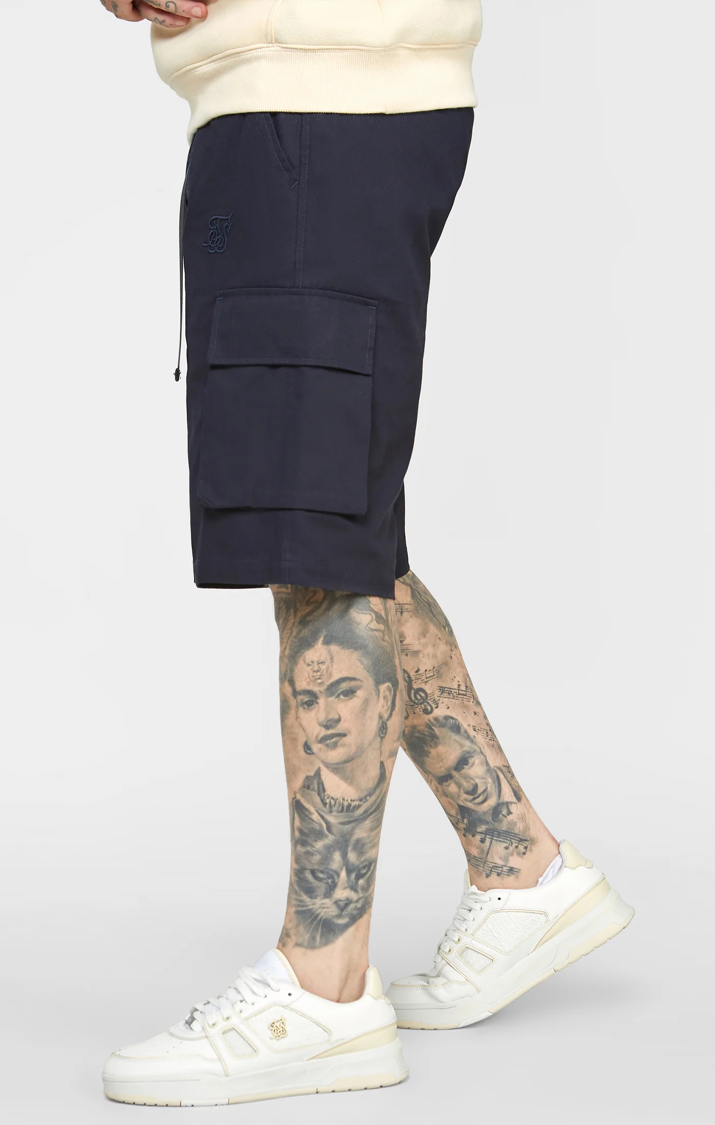 Navy Woven Cargo Short - Image 2