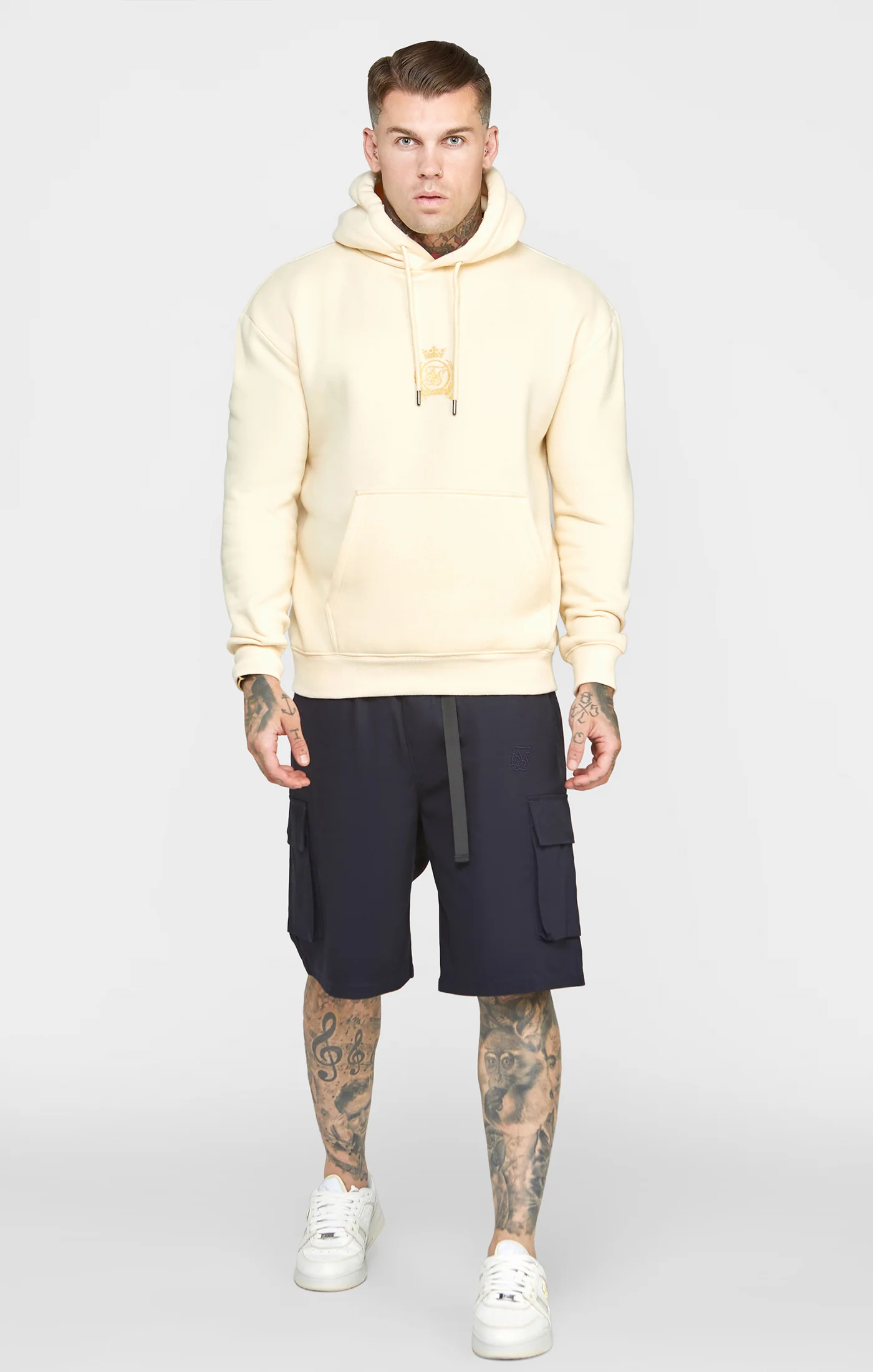 Navy Woven Cargo Short - Image 3