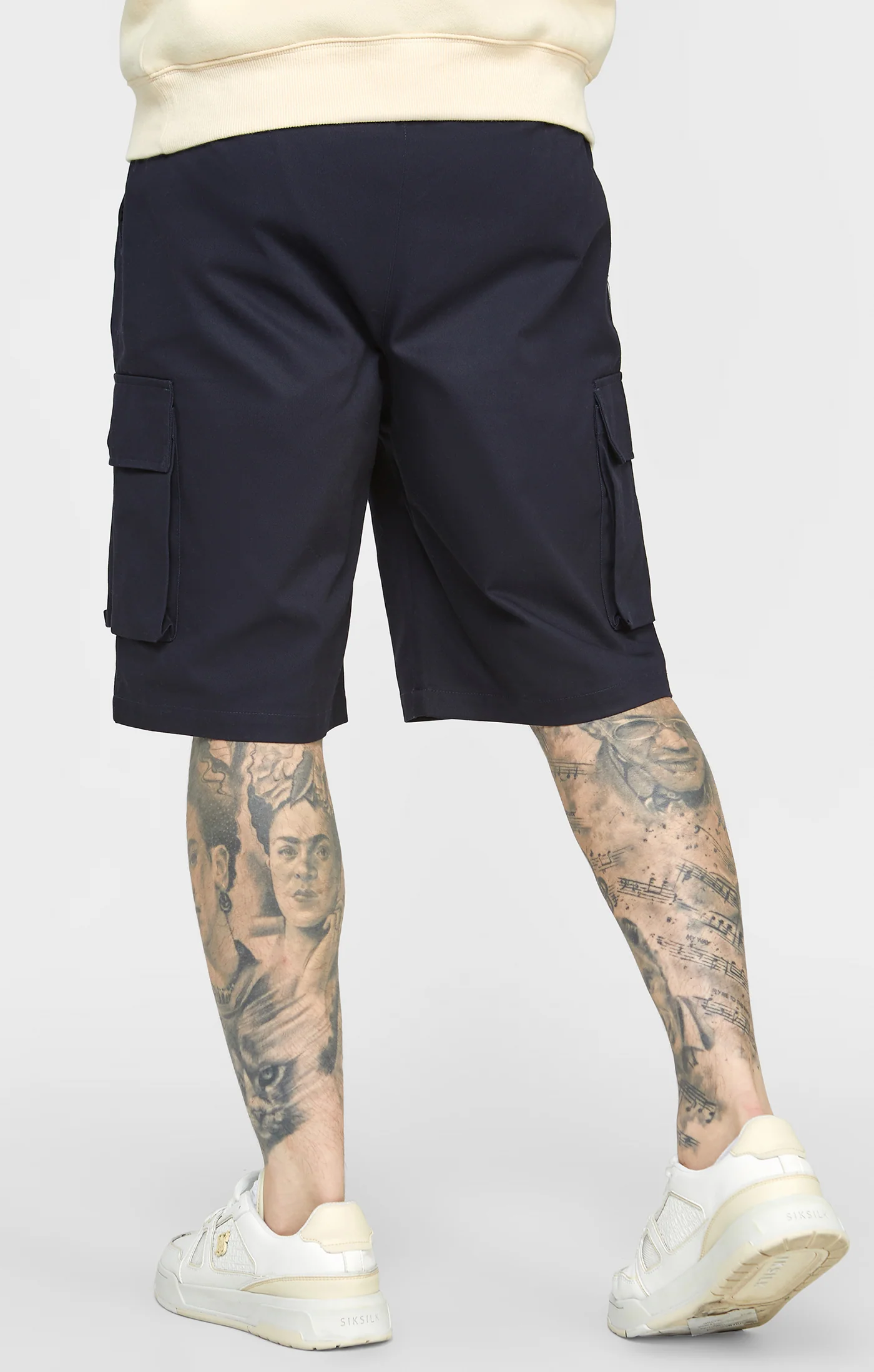 Navy Woven Cargo Short - Image 4