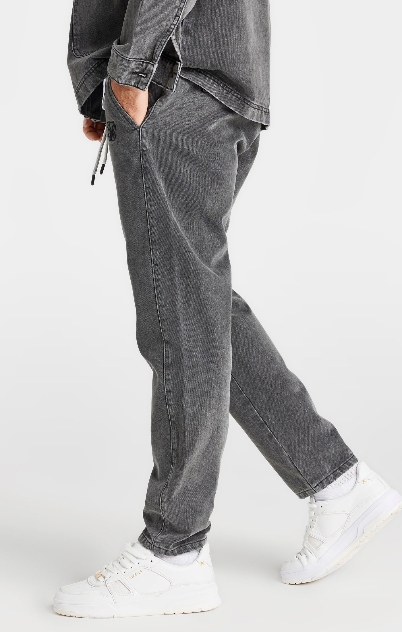 Black Woven Stretch Jogger - Image 2