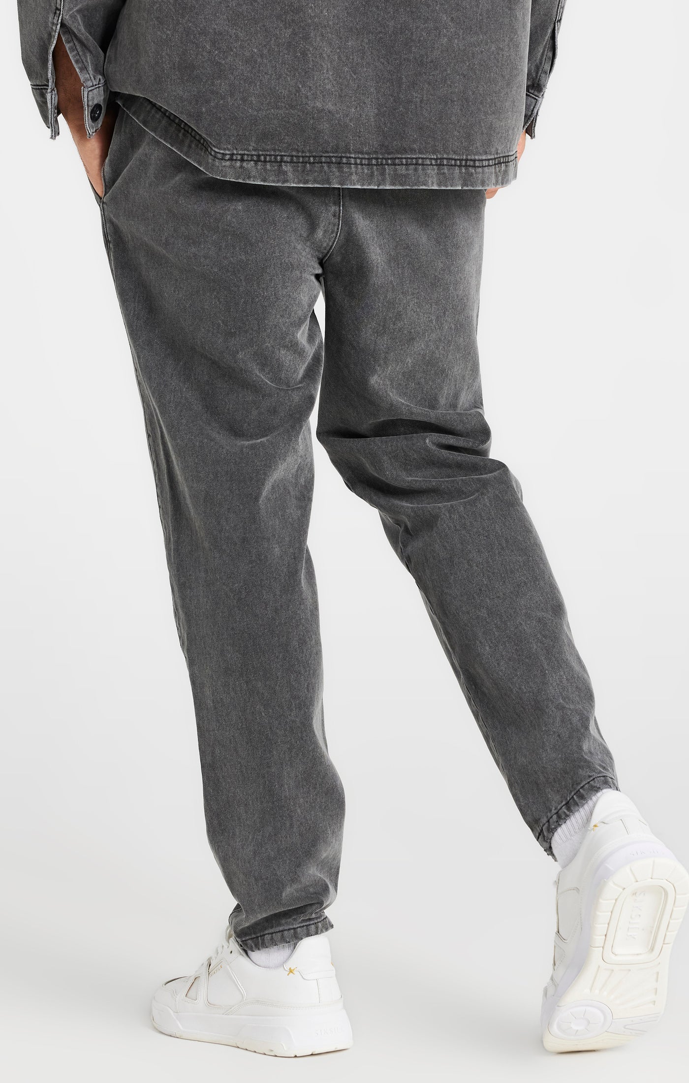 Black Woven Stretch Jogger - Image 3