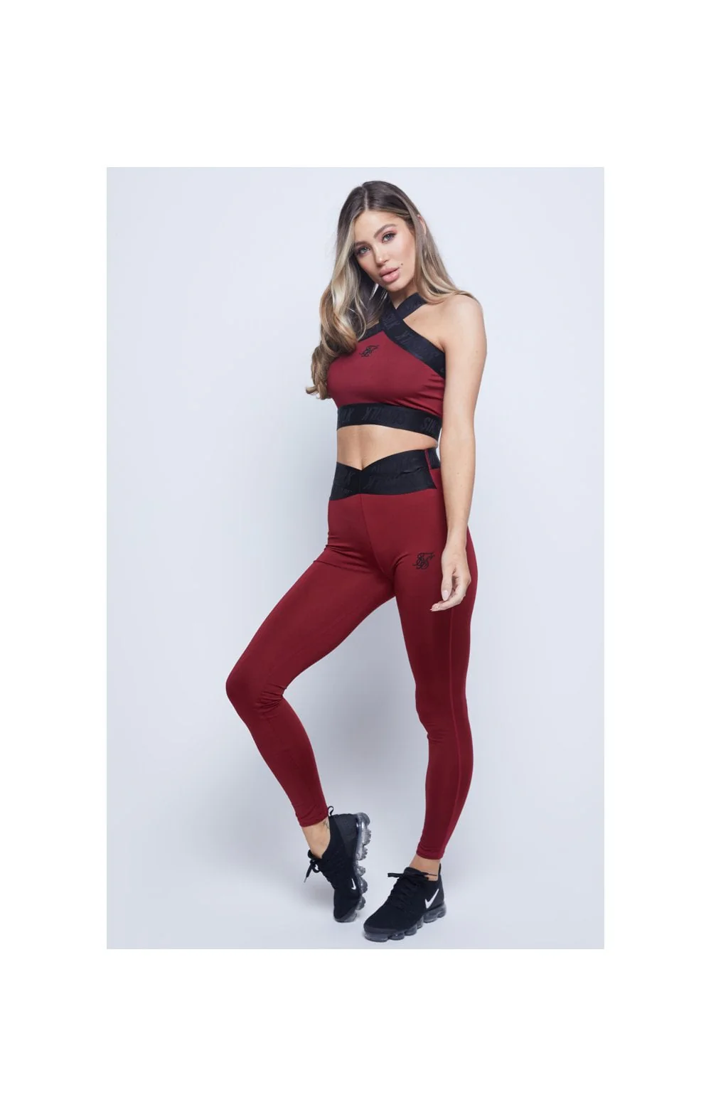 SikSilk Wrap Tape Bralette - Red - Image 3