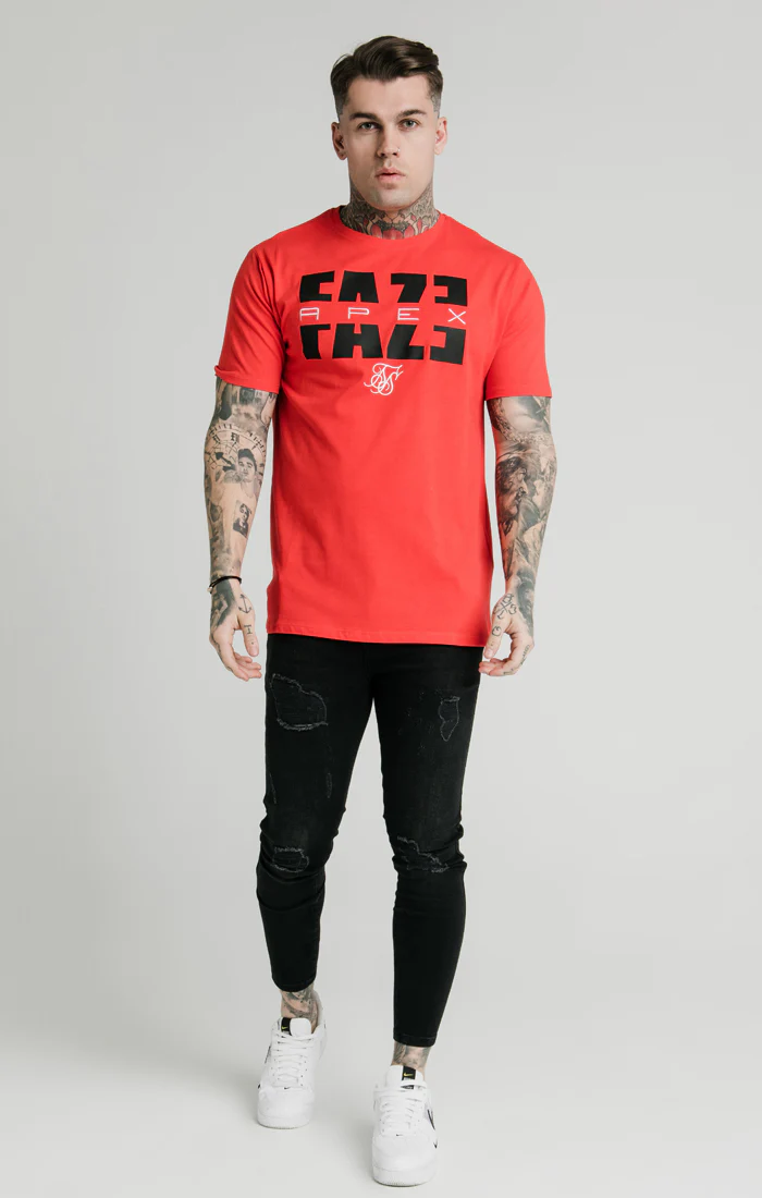 FaZe Apex x SikSilk Red Relaxed Fit T-Shirt - Image 2