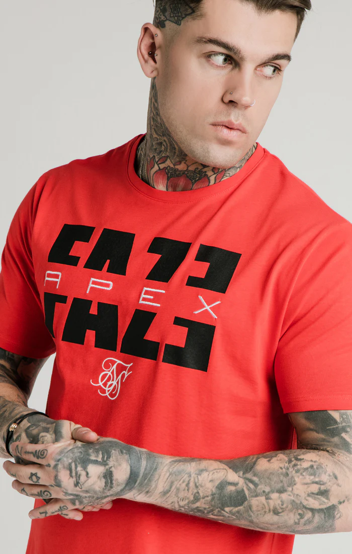 FaZe Apex x SikSilk Red Relaxed Fit T-Shirt - Image 3