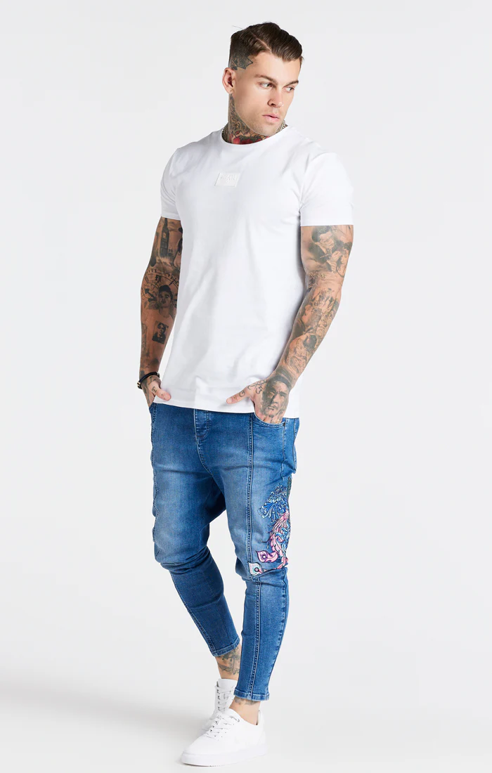 SikSilk X Steve Aoki Badge Gym Tee - White - Image 2
