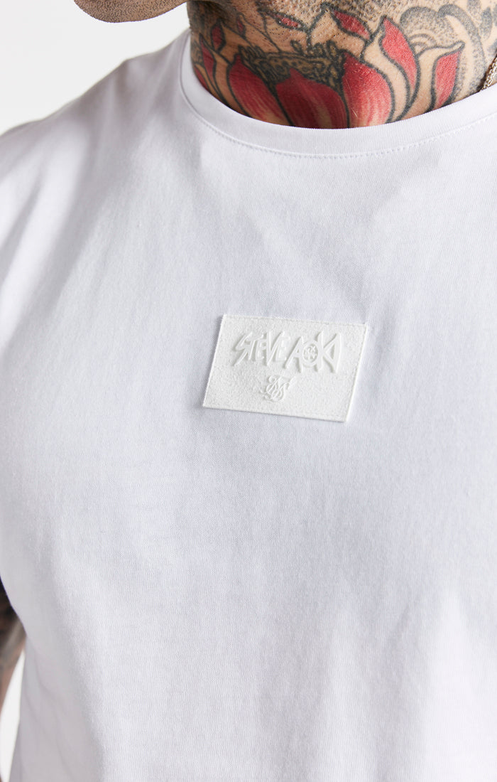 SikSilk X Steve Aoki Badge Gym Tee - White - Image 3