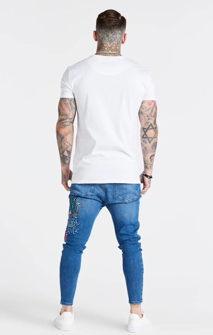 SikSilk X Steve Aoki Badge Gym Tee - White - Image 5