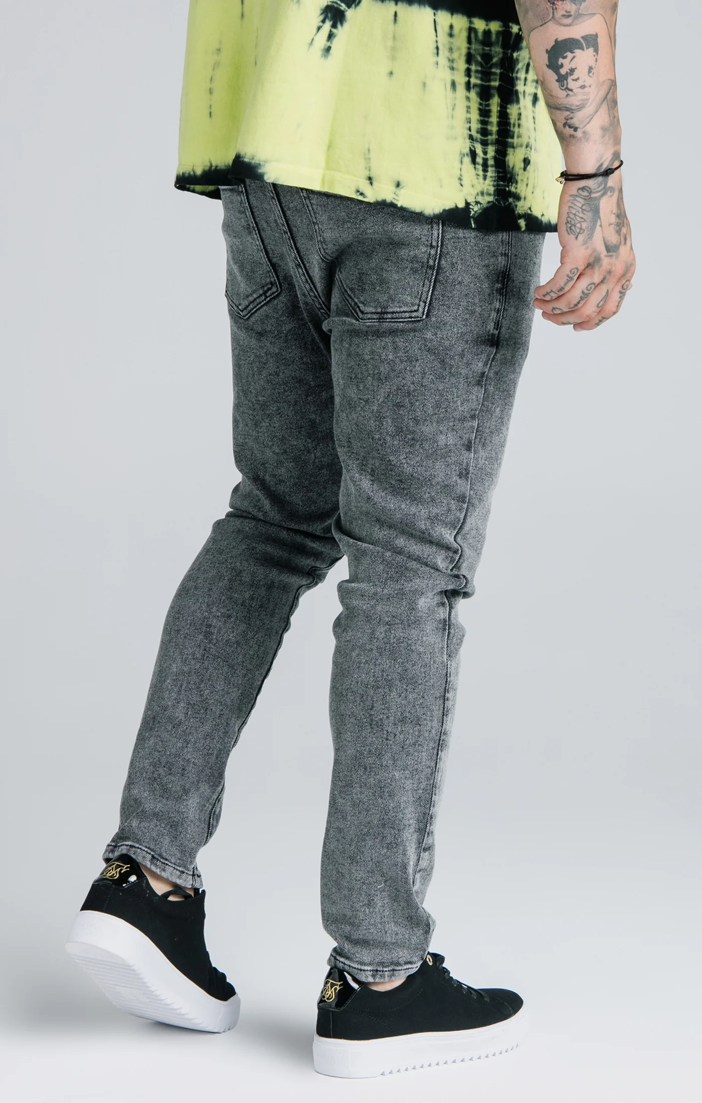Steve Aoki x SikSilk Black Loose Fit Jean - Image 3