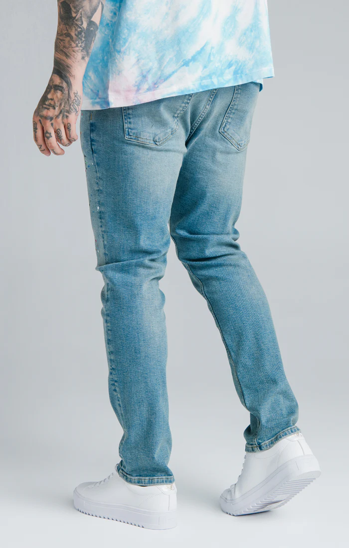 Steve Aoki x SikSilk Light Wash Loose Fit Jean - Image 3