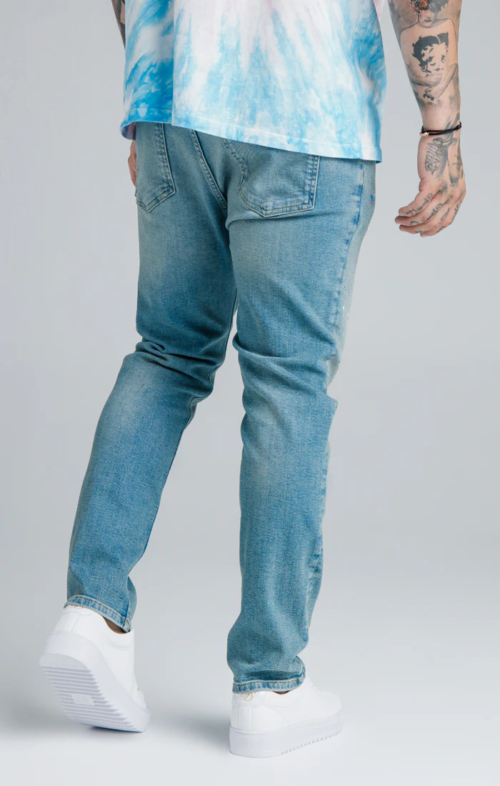 Steve Aoki x SikSilk Light Wash Loose Fit Jean - Image 4
