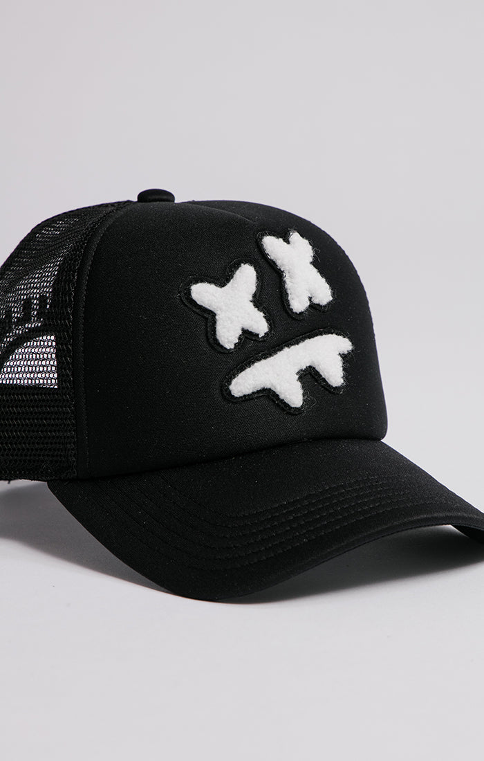 SikSilk X Steve Aoki Mesh Trucker Cap – White & Black - Image 2