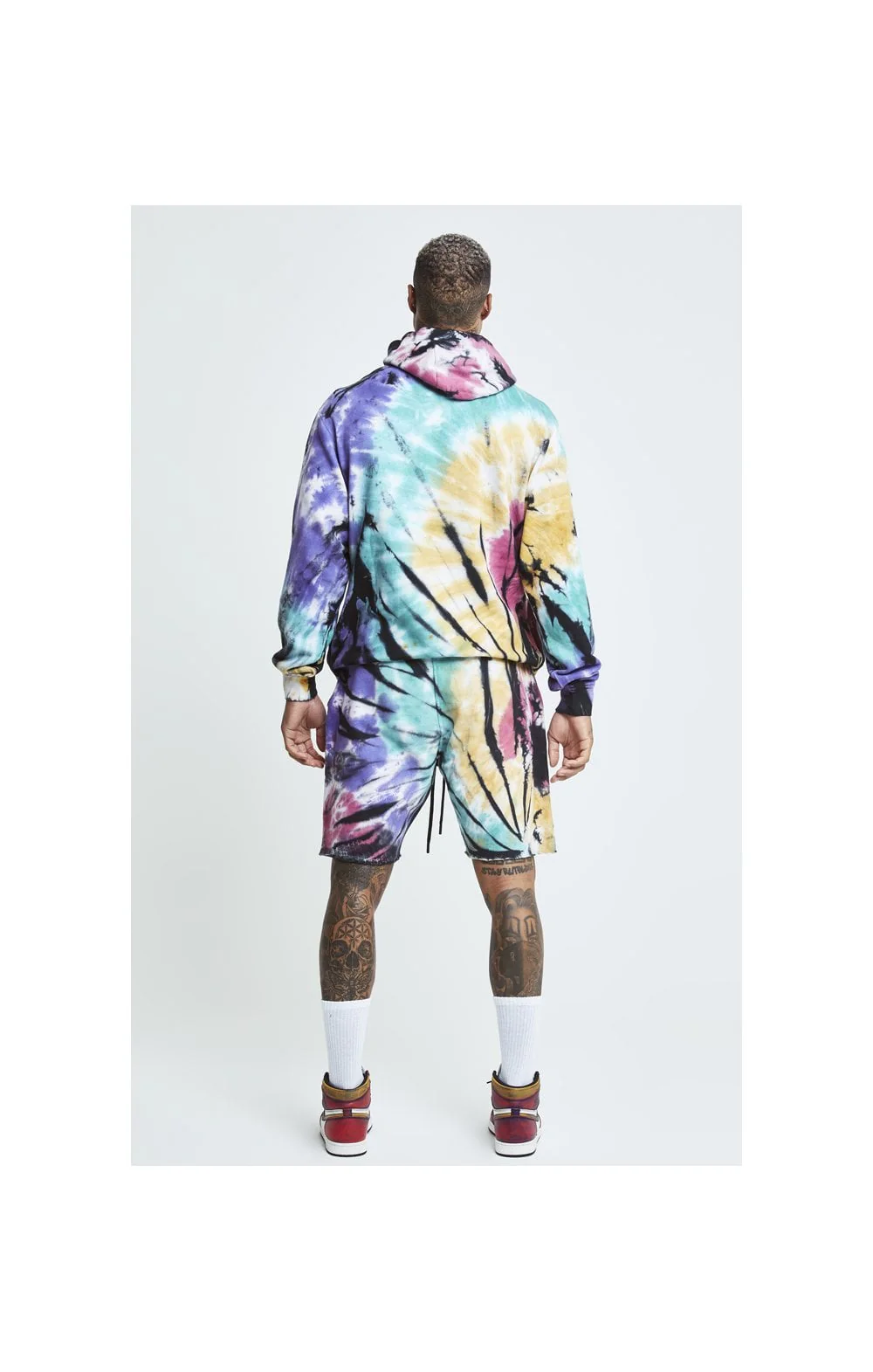 SikSilk X Steve Aoki Overhead Hoodie - Rainbow Ink Tie Dye - Image 8