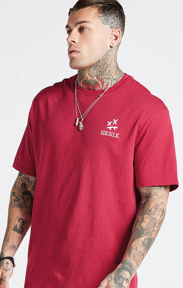SikSilk X Steve Aoki Oversized Tee - Pink