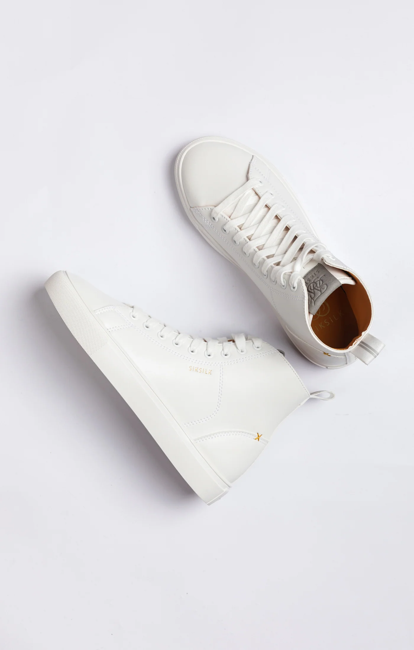 White Classic High-Top Trainer - Image 7